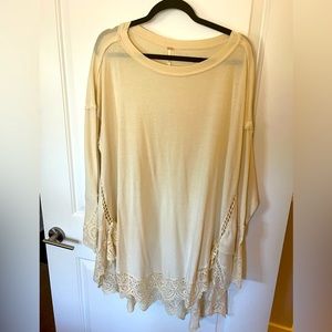 NWOT Free People oversized tunic blouse.